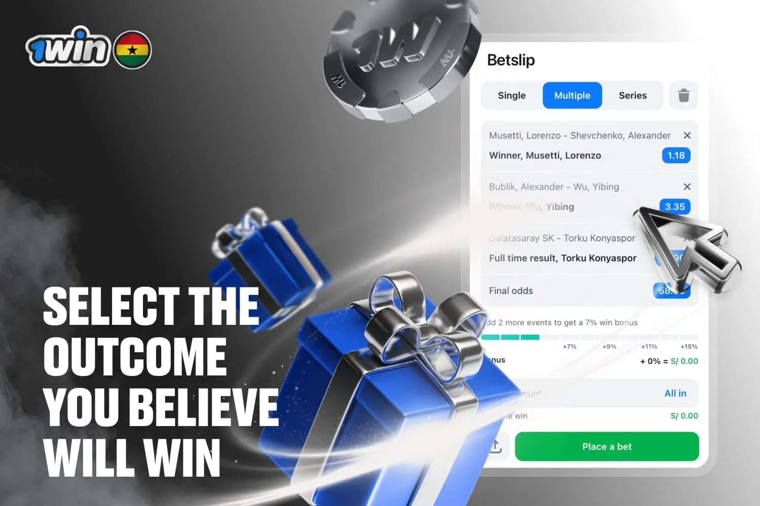 Select the outcome you believe will win